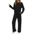 thumbnail image 1 of ibiyuan Women's 2 Piece Sets Sweatshirt Casual Travel Outfits Lounge Wide Leg Tracksuit Cozy Sweatsuits Fashion 2025, 1 of 5