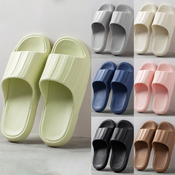 ibiyuan Women's Slippers Comfy Sandals for Women Non- Fashion Cloud Slides for Women Open Toe Thick Cushioned Sole Womens Shower Shoes for Summer Beach