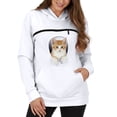 thumbnail image 1 of ibiyuan Women's Winter Kangaroo Pocket Cat Mom Pocket Hooded Sweatshirt Cat Pouch Hoodie for Cat Lovers Long Sleeve Unisex Pet Carry Bag Hoodie with Pouch for Small Pets, 1 of 6