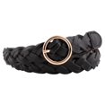 thumbnail image 1 of ibiyuan Womens Belts For Dress Women's Braided Skinny Leather Belts Casual Thin Woven Belt for Jeans Pants Dresses, 1 of 2