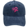 thumbnail image 1 of ibiyuan Womens Hats Baseball Caps Hats for Women Unisex Cancer Awareness Ribbon Embroidered Baseball Cap for Outdoor Sports and Casual Hop Style, 1 of 4