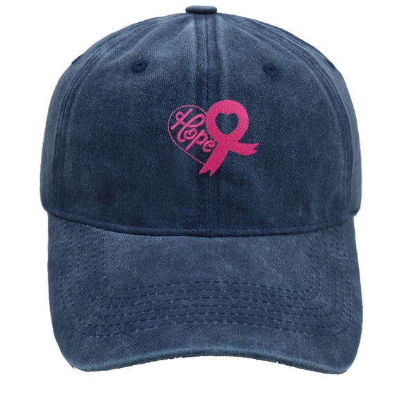 ibiyuan Womens Hats Baseball Caps Hats for Women Unisex Cancer Awareness Ribbon Embroidered Baseball Cap for Outdoor Sports and Casual Hop Style