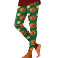 thumbnail image 1 of ibiyuan Womens Leggings High Waisted Thanksgiving Turkey Print Leggings Comfortable Breathable Stretchy Soft Workout Yoga Pants Casual Tights, 1 of 5
