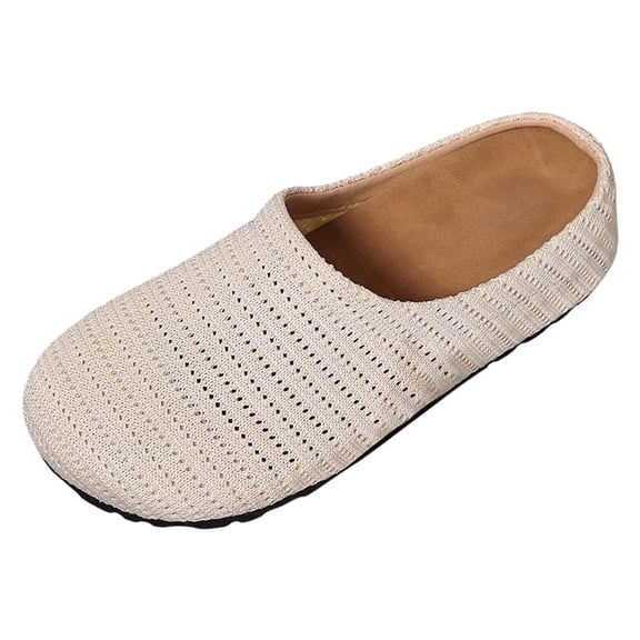 ibiyuan Womens Orthopedic Sandals Arch Support Women's Walking Shoes Knit Upper Embroidery Non- Sole Womens Shoes Sneakers Breathable Hands-Free Mary Jane Shoes Barefoot Shoe