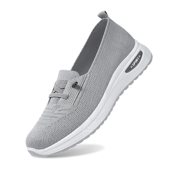 ibiyuan Womens Orthopedic Sandals Closures Arch Support Women Walking Shoes Knit Upper Embroidery Slip-On Womens Sneakers Comfortable Hands-Free Mary Jane Flats Women Pull-On Shoes