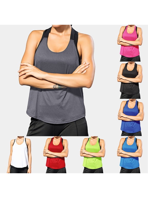 Womens Racerback Tank Tops Sleeveless Summer Athletic Tank Tops Crewneck Camisole Tops for Athletic Running Tennis Yoga Stretch Racerback Breathable Tee,Green