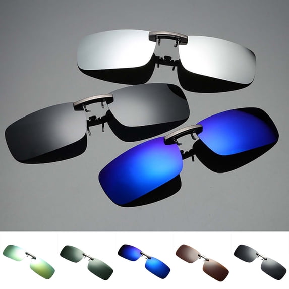 ibiyuan Womens Sunglasses Polarized Polarized Clip On Sunglasses Metal Frame Detachable Night Vision Lens For Driving