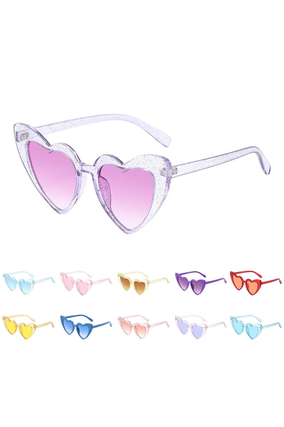 Womens Sunglasses Polarized Women Girls Cute Heart Shape Sunglasses Fashion Cat Eye Retro Party Wedding Sun Glasses