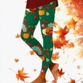 thumbnail image 1 of ibiyuan Womens Workout Leggings Capri Thanksgiving Turkey Print Leggings Comfortable Breathable Stretchy Soft Yoga Pants for Workout Casual Wear, 1 of 5