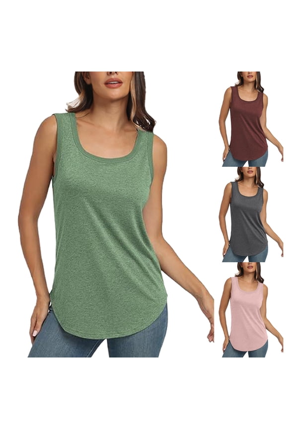 Work Out Tank Tops for Women Sleeveless Tank Tops for Women Open Back Undershirt Running Yoga Active Shirts Plus Size Racerback Breathable Tee,Green