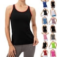 thumbnail image 1 of CAIXIA Workout Tanks for Women Sleeveless Cropped Tank Tops Crewneck T-Shirt Running Yoga Active Shirts Stretch Racerback Breathable Tee,Light Purple, 1 of 4