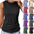 thumbnail image 1 of ibiyuan Workout Tops for Women Racerback Sleeveless Summer Athletic Tank Tops Open Back T-Shirt Tops for Athletic Running Tennis Yoga Loose Fit Racerback Breathable Tee,Green, 1 of 9