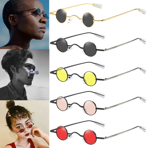 ibiyuan Y2K Sunglasses Women Women Men Retro Round Sunglasses Hop Fashion Vintage Trendy Sun Shades Eyewear