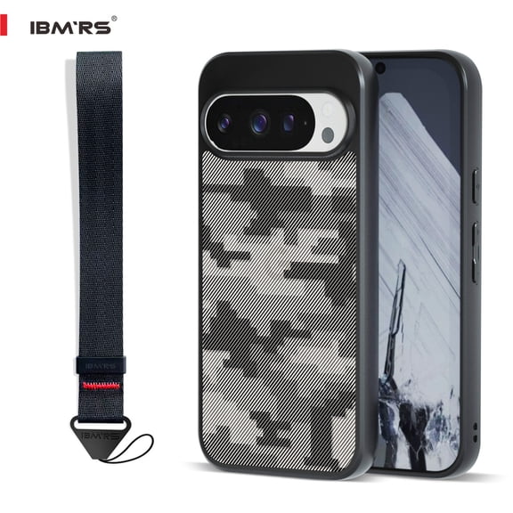 ibmrs For Google Pixel 9/9pro Case ,Cover Rugged Flexible Durable Anti-Slip TPU Protection Shockproof Back Cover -Camo Black
