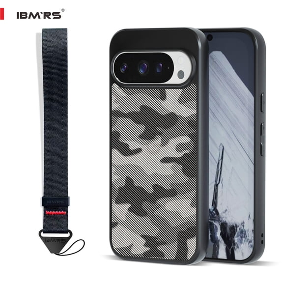 ibmrs For Google Pixel 9/9pro Case ,Cover Rugged Flexible Durable Anti-Slip TPU Protection Shockproof Back Cover -Camo Black