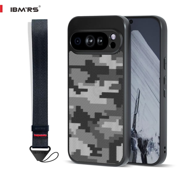 ibmrs For Google Pixel 9 Pro XL Case ,Cover Rugged Flexible Durable Anti-Slip TPU Protection Shockproof Back Cover -Camo Black