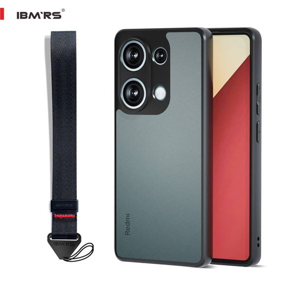 ibmrs For Redmi Note 13 Pro 4G Phone Case/Poco M6 Case, Translucent Shockproof Cover (Camo Black)