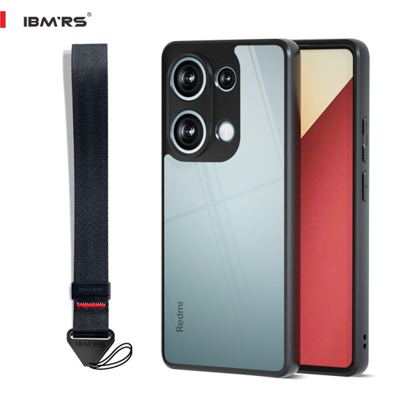 ibmrs For Redmi Note 13 Pro 4G Phone Case/Poco M6 Case, Translucent Shockproof Cover (Camo Black)
