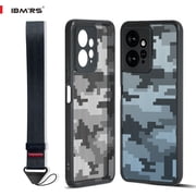 ibmrs For Xiaomi Redmi Note 12 4G Case, Translucent Slim Shockproof Phone Cover Camo Black