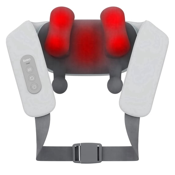 ibreo Cordless 6D Deep Tissue Kneading Shiatsu Neck & Shoulder Massager w/ Heat, Massage Head Adjustable, Gray
