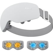 ibreo Lightweight Eye Care & Beauty Massager with Heat and Cooling, Vibration, Rechargeable Fast Heated Eye Mask with Bluetooth Music, White