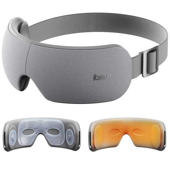 ibreo MG 3 Eye Massager for Migraine Relief, Heat, Temple Massage, Air Compression and Bluetooth Music Streaming Eye Strain Care Mask Relaxation