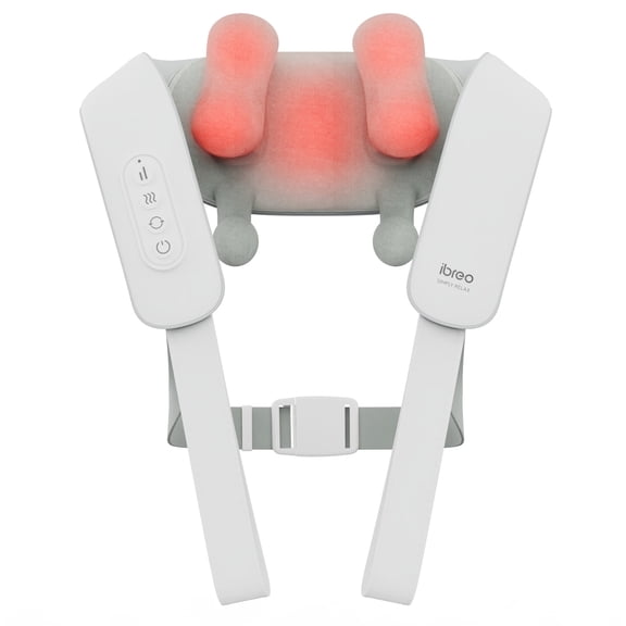 ibreo Cordless 6D Deep Tissue Kneading Neck & Shoulder Shiatsu Massager w/ Heat & Smart Memory, White