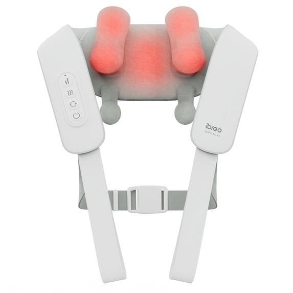 ibreo Cordless 6D Deep Tissue Kneading Neck & Shoulder Shiatsu Massager w/ Heat & Smart Memory, White