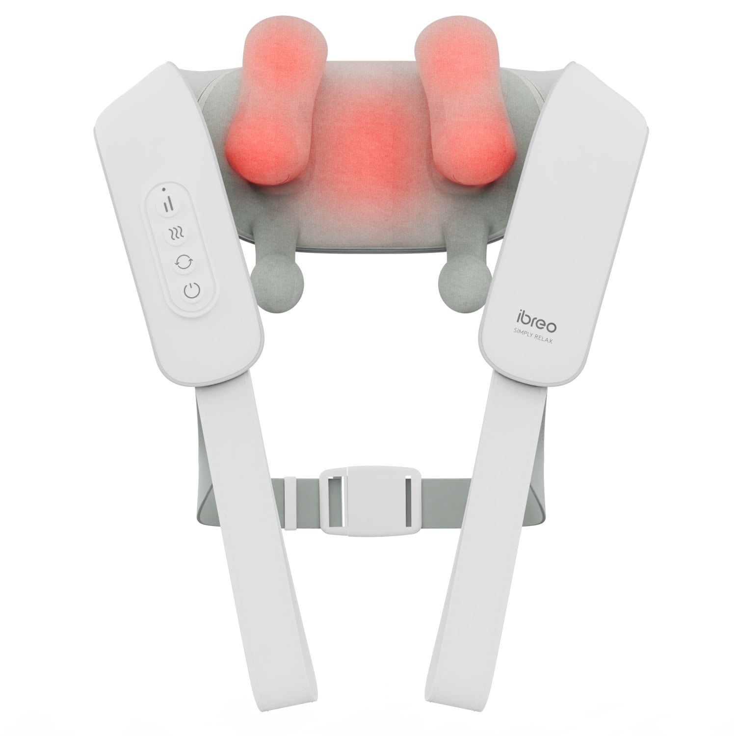 ibreo Cordless 6D Deep Tissue Kneading Neck & Shoulder Shiatsu Massager w/ Heat & Smart Memory, White