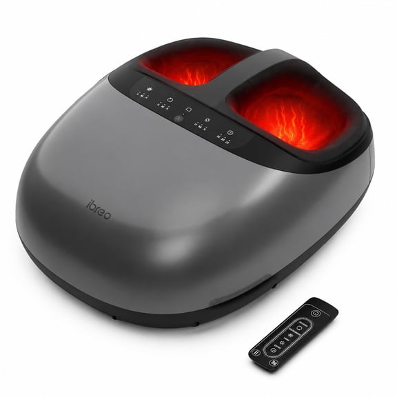 Ibreo Foot Massager with Heat,Deep Kneading massager spa,Remote Control for Circulation Plantar Fasciitis,Sore Feet & Pressure