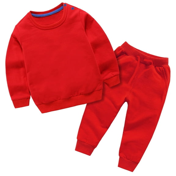 ibuvkizy 12Months-12Years Baby Girls Clothes Girls 2PCS Fall Winter Outfits,Toddler Baby Boys Girls Candy Color Solid Color Leggings Casual Kids Sports Pants Hoodies Set