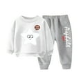 thumbnail image 1 of ibuvkizy Baby Boy Girl Loungewear Set,Long Sleeve Star Print Tops and Pants Set Children Velvet Casual Sweatshirt Winter Set,3 Years, 1 of 3