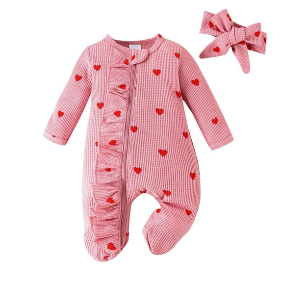 ibuvkizy Baby Girl Bodysuits Newborn Long Sleeve Onesies,Baby Girl Clothes,One-Piece Baby Rompers,Toddler Girl Shirts Jumpsuit,Kids Summer Outfits,Fashion Casual Cute Pajamas,Baby Girl Gifts