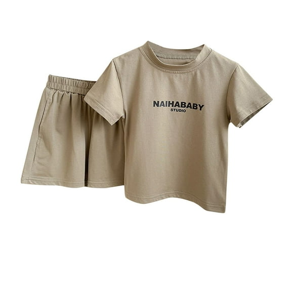 ibuvkizy Baby Girl Clothes Toddler Girl Short Clothing Sets,Children Print Loose Girl Pockets Shorts Short Sleeve Round-Neck Blouses T-shirt Sets,Summer Casual Top Tee Shirts,Gifts for Her