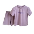 thumbnail image 1 of ibuvkizy Baby Girl Clothes Toddler Girl Short Clothing Sets,Children Print Loose Girl Pockets Shorts Short Sleeve Round-Neck Blouses T-shirt Sets,Summer Casual Top Tee Shirts,Gifts for Her, 1 of 3