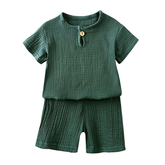 ibuvkizy Baby Girl Clothes Toddler Girl Short Clothing Sets,Spring and Summer Toddler Kids Baby Girls Boys Solid Short Sleeved Fashion Rompers,Summer Casual Top Tee Shirts,Gifts for Her