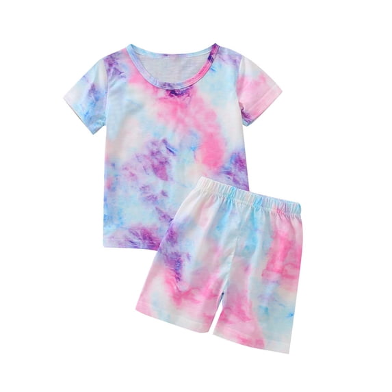 ibuvkizy Baby Girl Clothes Toddler Girl Short Clothing Sets,Toddler Kids Baby Girls Summer Short-sleeved Shorts Clothes Set,Summer Casual Top Tee Shirts,Gifts for Her