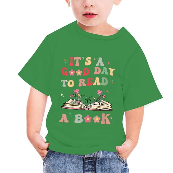ibuvkizy Baby Girl Clothes Graphic Round Neck Crop Top Girls Short-Sleeve T-Shirt Tops
