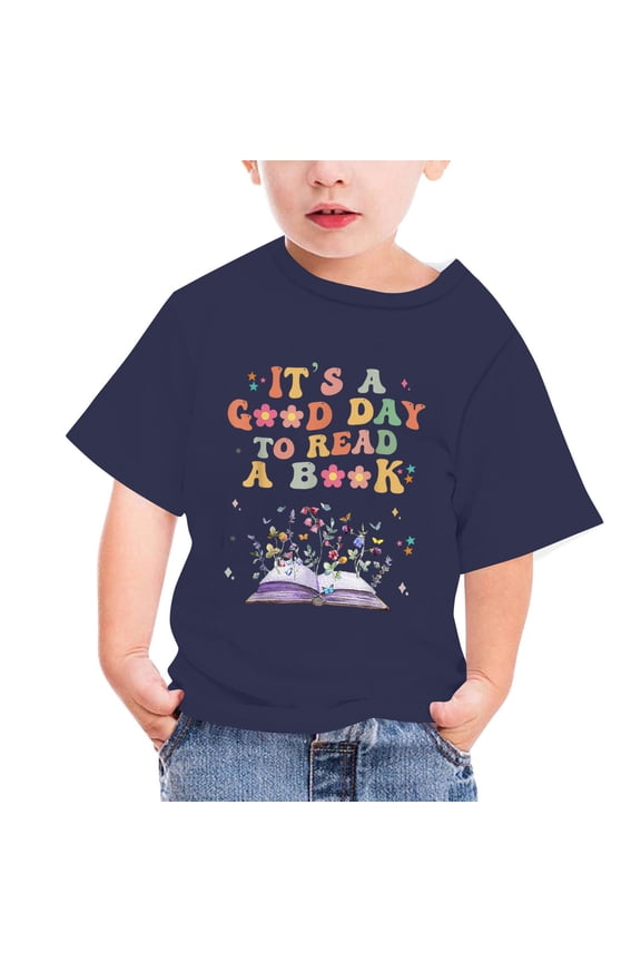 Baby Girl Clothes Graphic Round Neck Crop Top Girls Short-Sleeve T-Shirt Tops