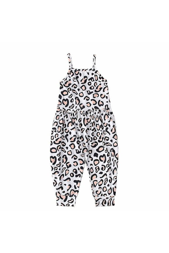 Baby Girl Summer Clothes Clearance,Toddler Girl Outfits,Girls Children's Summer Romper Printing Sling Sleeveless Backless Short Jumpsuit,Kids Soft Pants,Cute Toddler Girl Clothes Gift