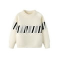 thumbnail image 1 of ibuvkizy Boys Sweaters!Velvet Sweater Boys' Round Neck Base Shirt with Fleece Insulation Upper Garment White,6 Years, 1 of 3
