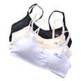 thumbnail image 1 of ibuvkizy Bras for Women Sports Bra Comfortable Breathable,Push up Wireless Bra,3pc Kids Girls Underwear Bra Children Underclothes Undies Clothes,Women Bras Plus Size, 1 of 3