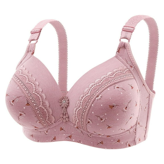 ibuvkizy Bras for Women Sports Bra Comfortable Breathable,Push up Wireless Bra,Woman's Comfortable Plus Size Breathable Bra Underwear No Rims,Women Bras Plus Size