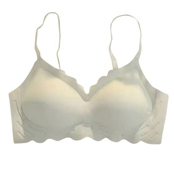 ibuvkizy Bras for Women Front Buckle Underwear Ice Silk Seamless Underwear Thin Underwear Underwear Gathering Bra Summer Plus Size Sports Bras for Women