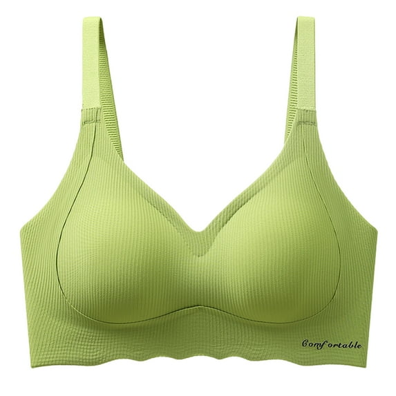 ibuvkizy Bras for Women Printed Underwear Ice Silk Seamless Underwear Thin Underwear Underwear Gathering Bra Summer Plus Size Sports Bras for Women