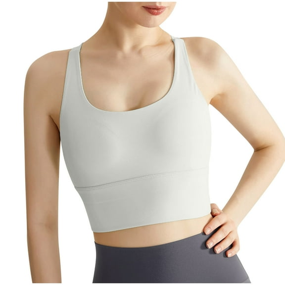 ibuvkizy Bras for Women Running Shockproof Yoga Tank Top No Steel Ring Comfort Bra Summer Plus Size Sports Bras for Women