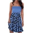 thumbnail image 1 of ibuvkizy Casual Dress for Women Fashion Summer Dress,Floral Print Off Shoulder Sleeveless Casual Printed Loose Dress,Gifts for Women, 1 of 5