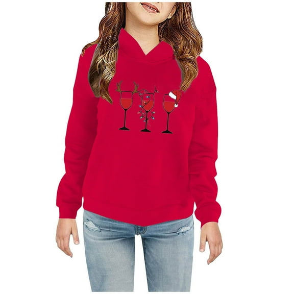 ibuvkizy Cute Kids Boy Girl Christmas Hoodies Sweatshirt Winter Long Sleeve Pullover Tops,Christmas Toddler Baby Boy's Girl's Hoodie Children's Casual Print Sweatshirt for the Baby Gift