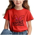 thumbnail image 1 of ibuvkizy Easter T Shirts for Boys Girls Spring and Sumer Shirt!Children's Casual Loose T-shirt Short Sleeved Round Neck Comfortable Top for Adults, 1 of 3
