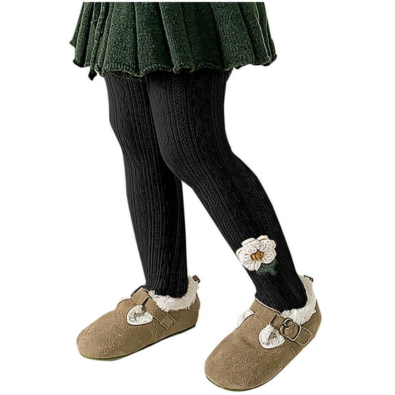 ibuvkizy Girls Leggings,Fall Winter Leggings for Girls Girls' Tights Winter Elastic Warm Pantyhose Children's Bottom Socks and Pant (1-12 Years Old)